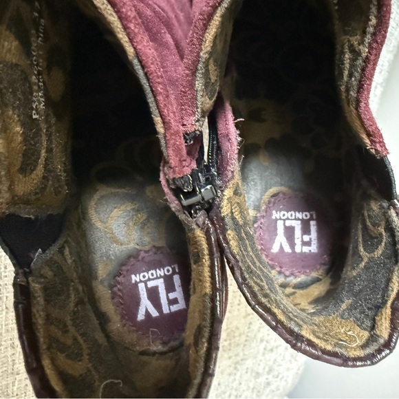 FLY London Women's Ankle Boot Wedge wine 37 - Picture 11 of 12